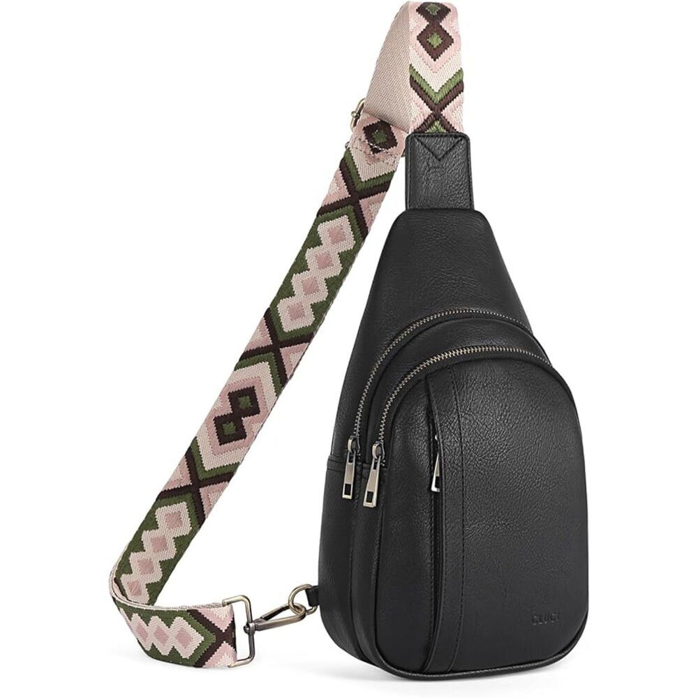 Women Black Green Imported Faux Leather Unique Sling Cross Body Backpack